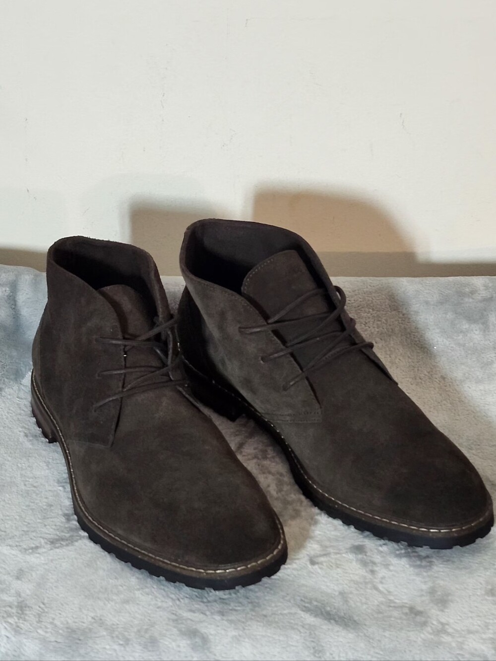 ALDO Macklay Suede Lace-Up Chukka Boots Size :13 Color :Dark Brown